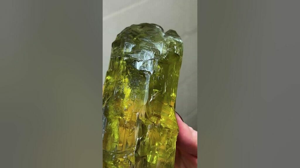 Green Heliodor Crystals