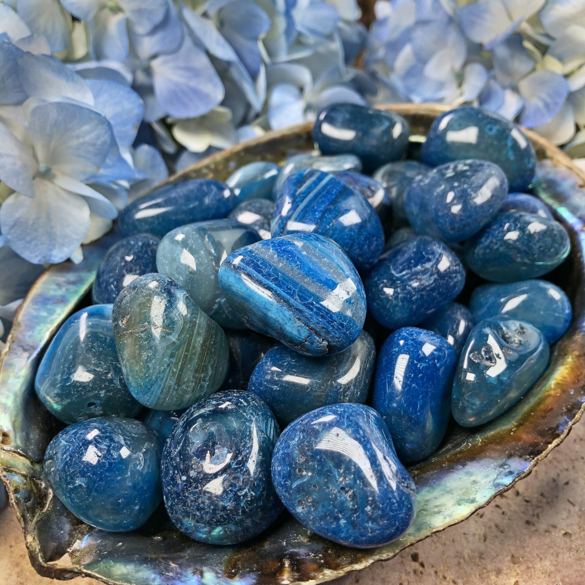 Natural blue clearance agate