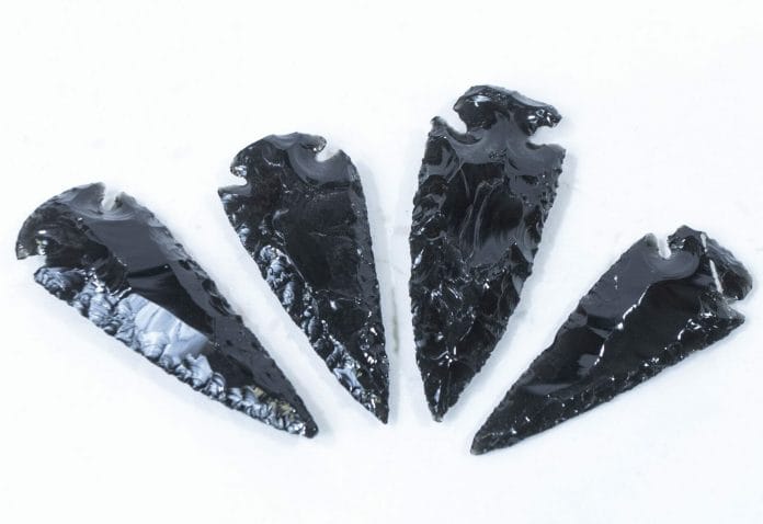 Black Obsidian Arrowheads