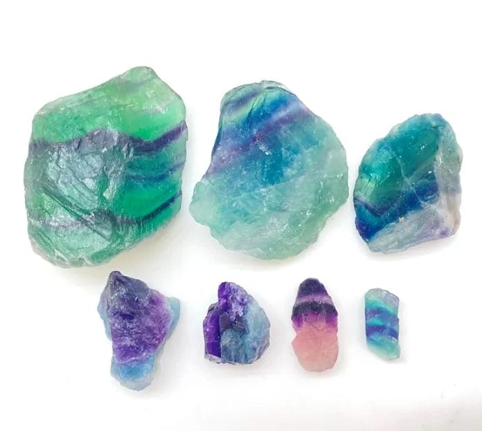 Rainbow Fluorite Crystals