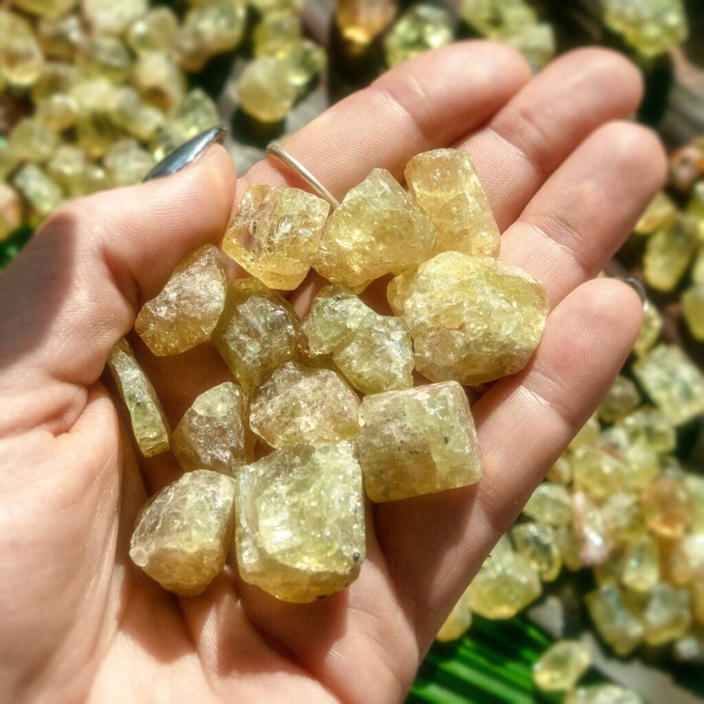 Yellow Apatite Crystals