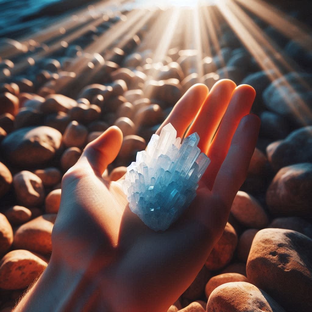 Pale blue calcite