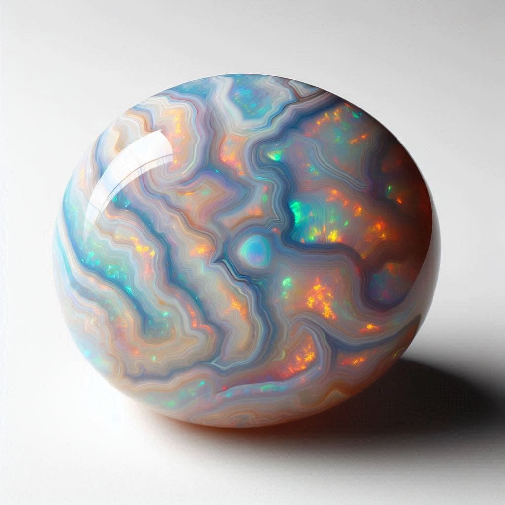 make an image of Opalized Fire Agate