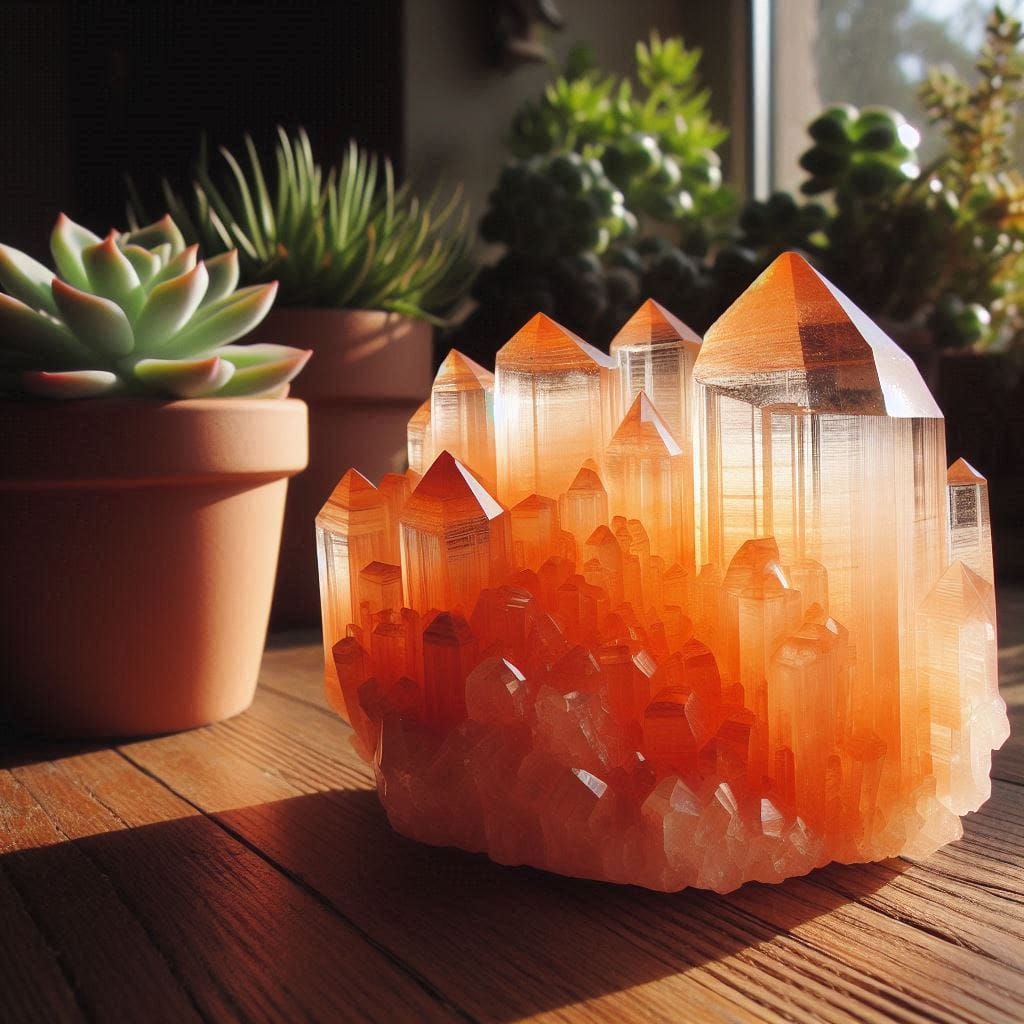Orange Calcite decor