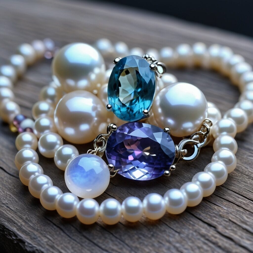 Pearl, Alexandrite, or Moonstone