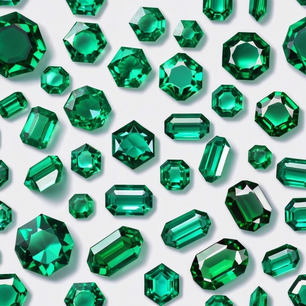 Emerald is defined by their lush, green color