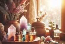 crystals essential oils
