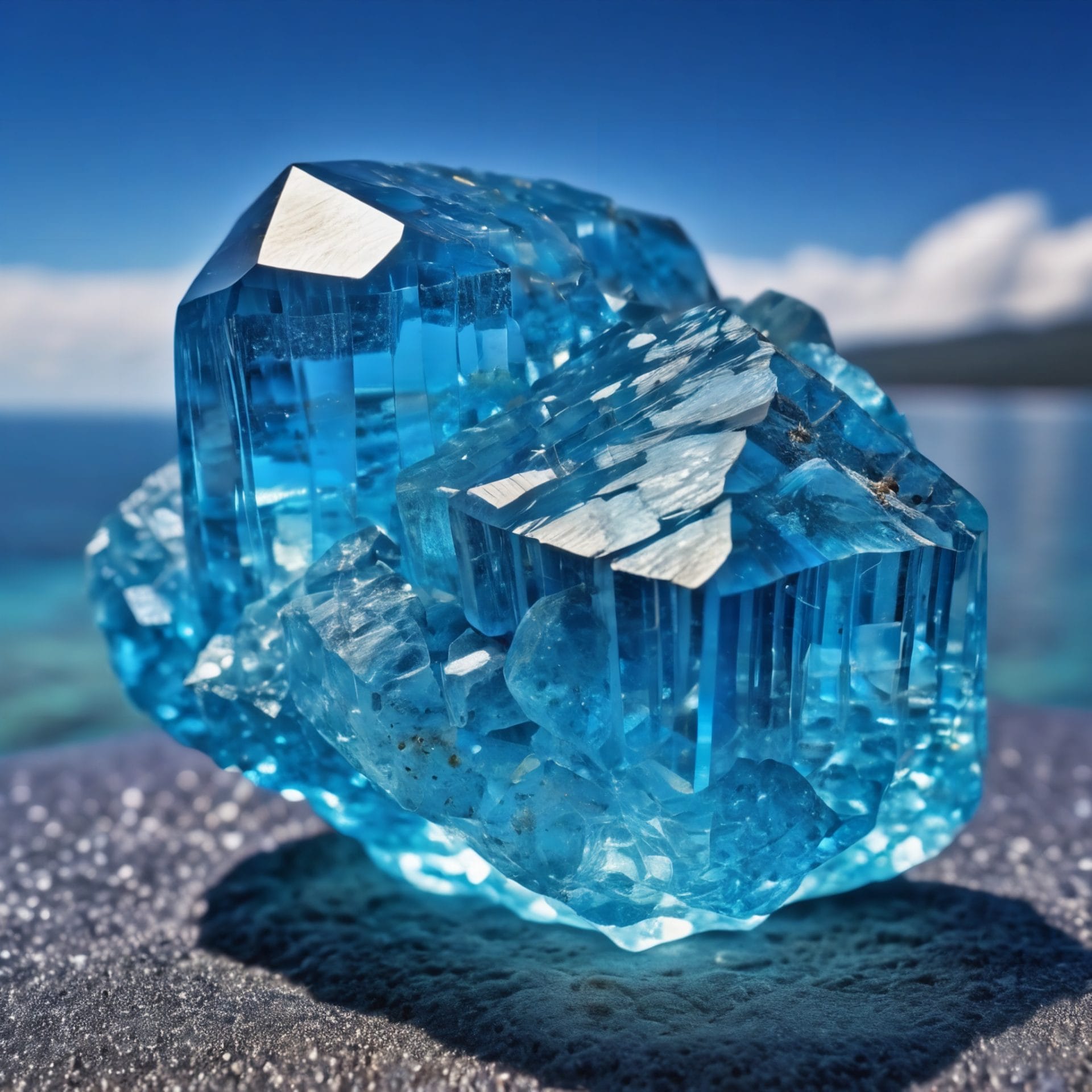 Blue Apatite Crystals