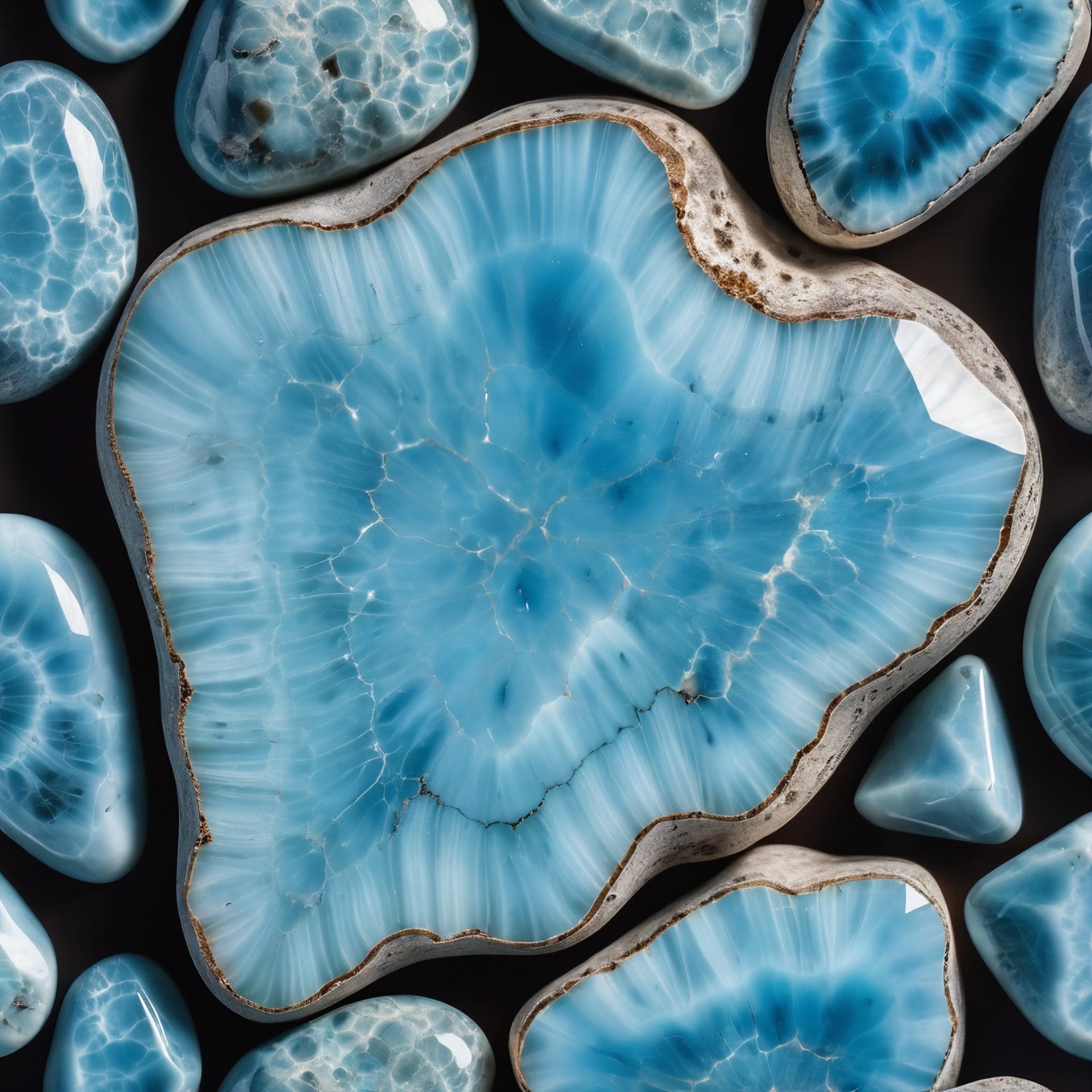 Blue Larimar Stones