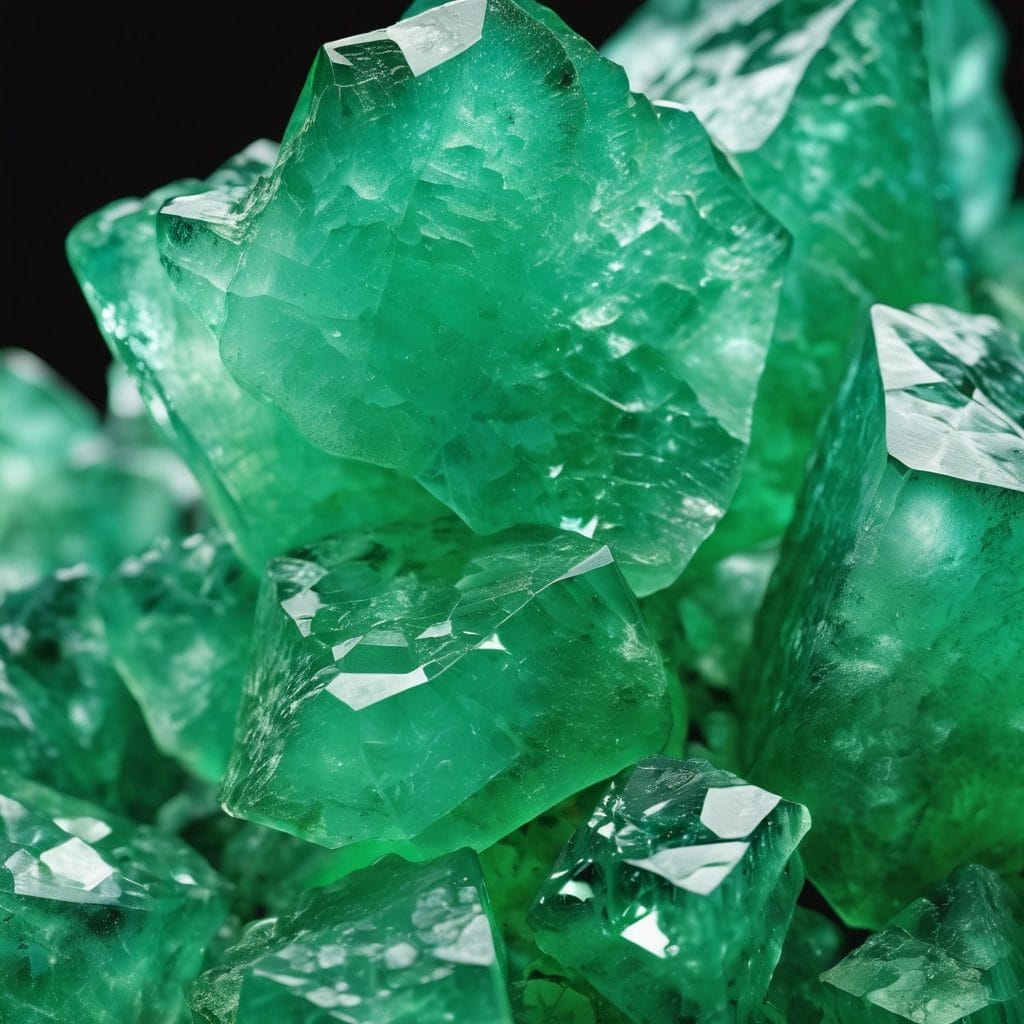 Green Fluorite Crystals