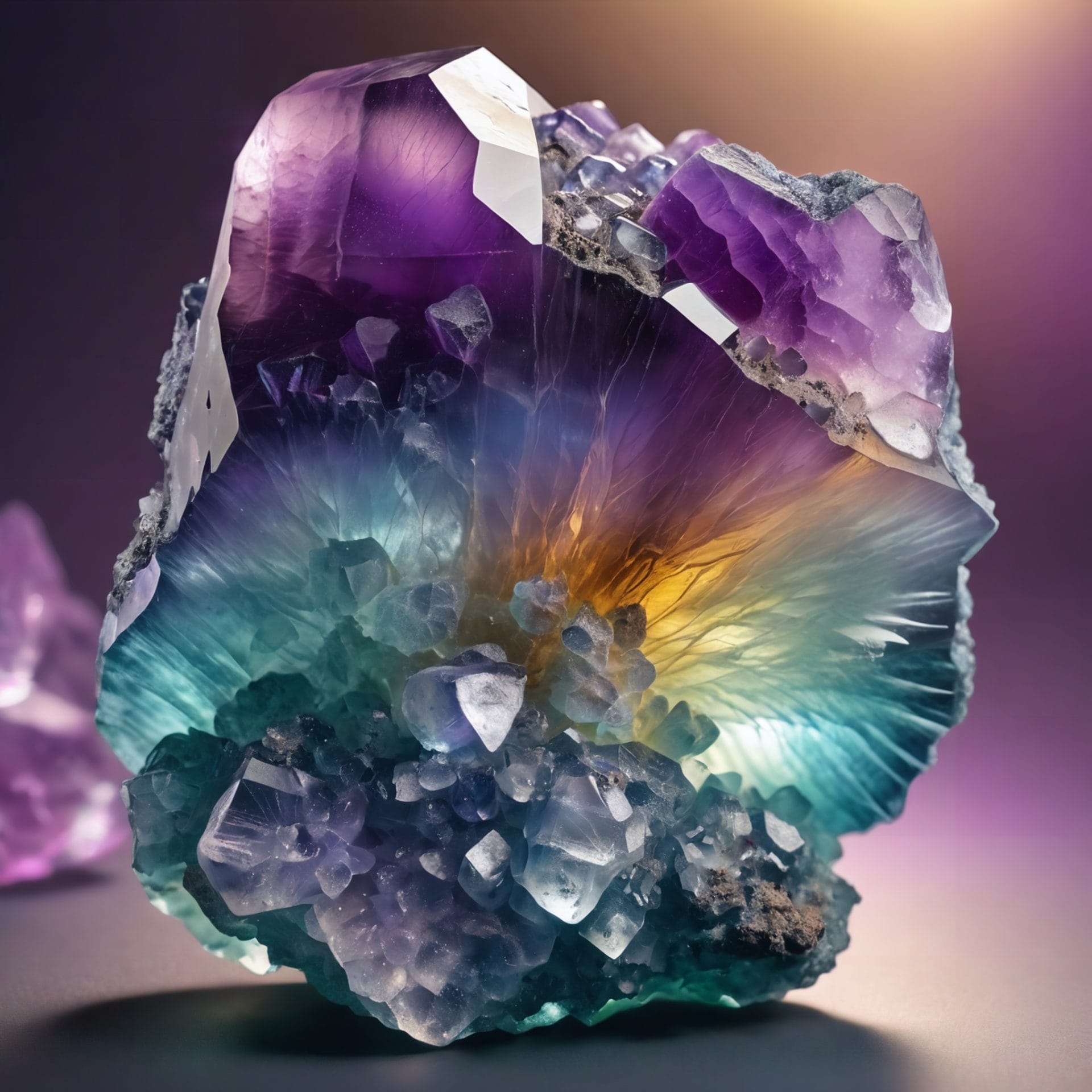Rainbow Fluorite Crystals