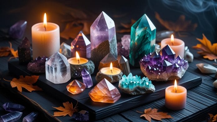 halloween samhain spiritual crystals