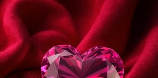 valentine's day romance heart crystals