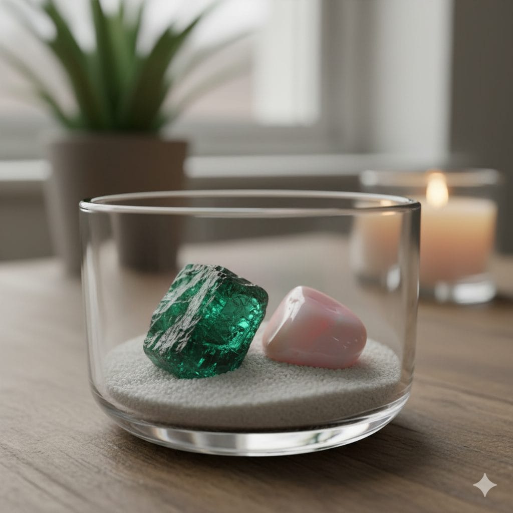 Emerald and Pink Opal