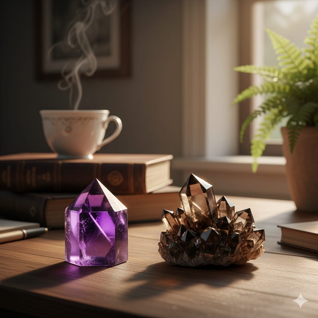 Life Path 9 Amethyst and Smoky Quartz