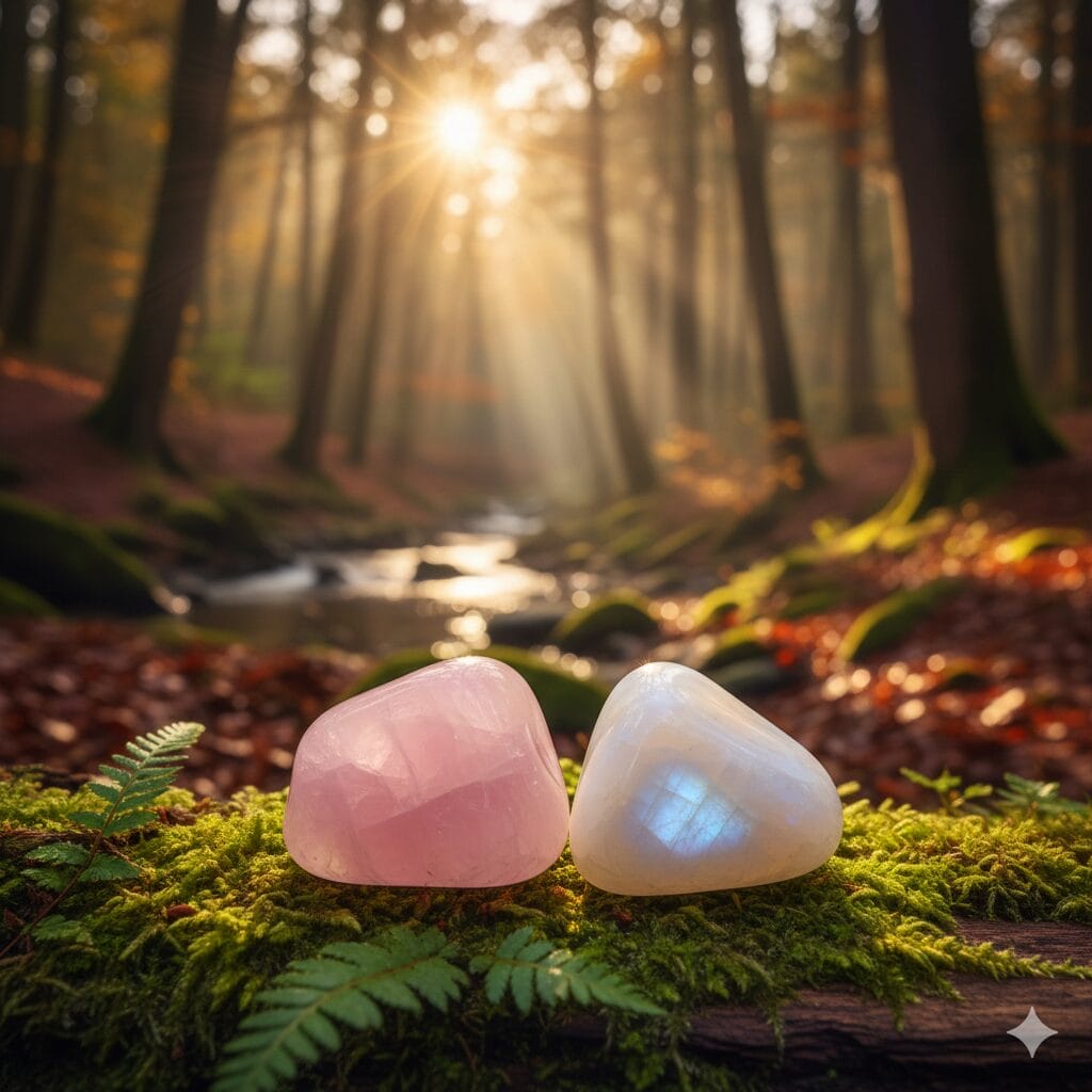 Rose Quartz and Moonstone